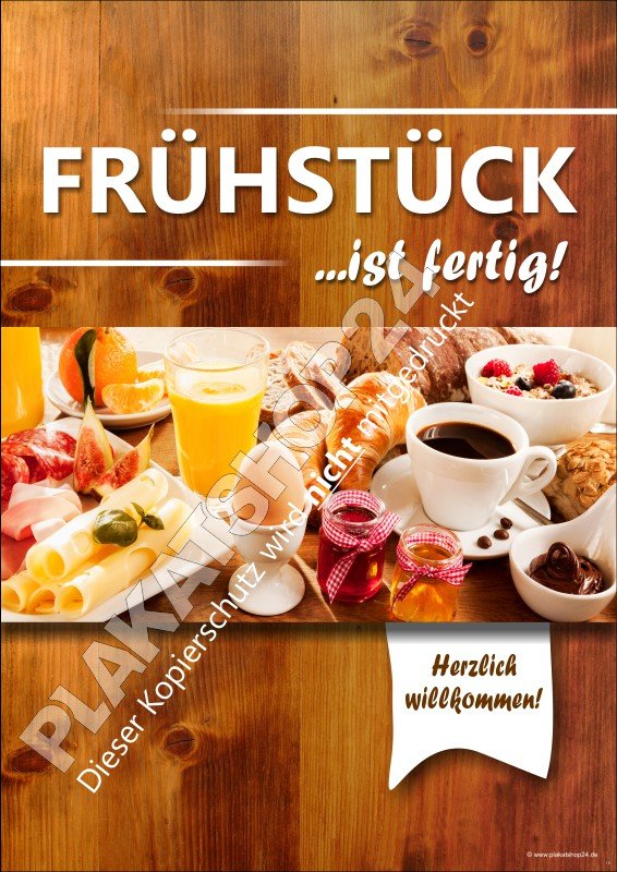 Frühstücks-Plakat für Gastronomie oder Bäckerei