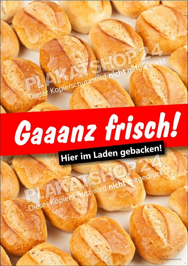 Brötchen-Werbeposter für Bäckerei