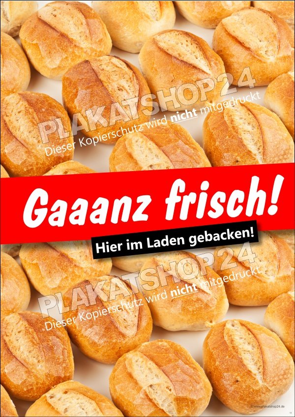 Broetchenposter Brötchen-Werbeposter für Bäckerei
