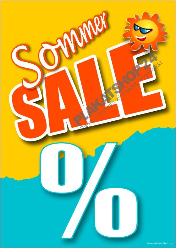 Günstiges Sommersaleplakat