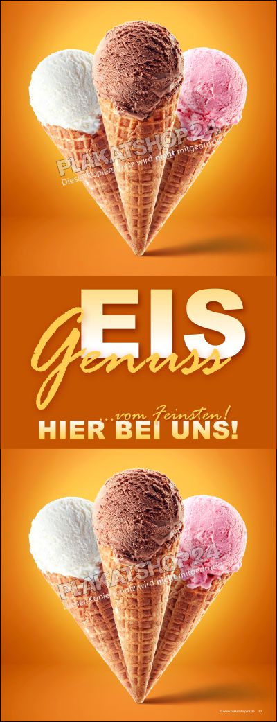 dekobanner-eis-in-der-waffel Dekobanner für Eisdiele