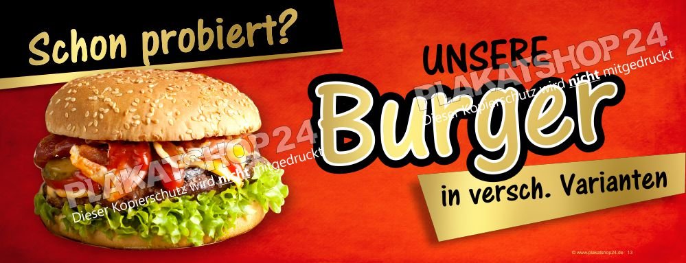 Burgerbanner für Gastronomie / Imbiss