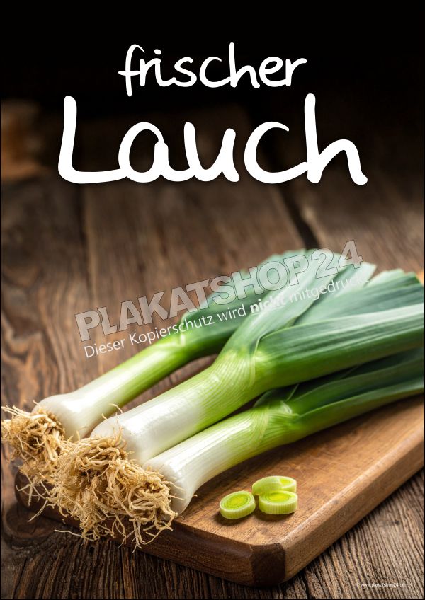 Poster Lauch / Porree Werbung