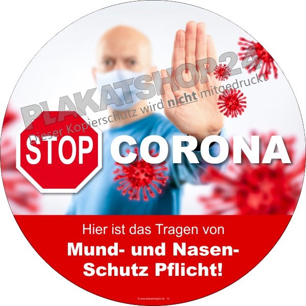 Klebefolie Maskenpflicht