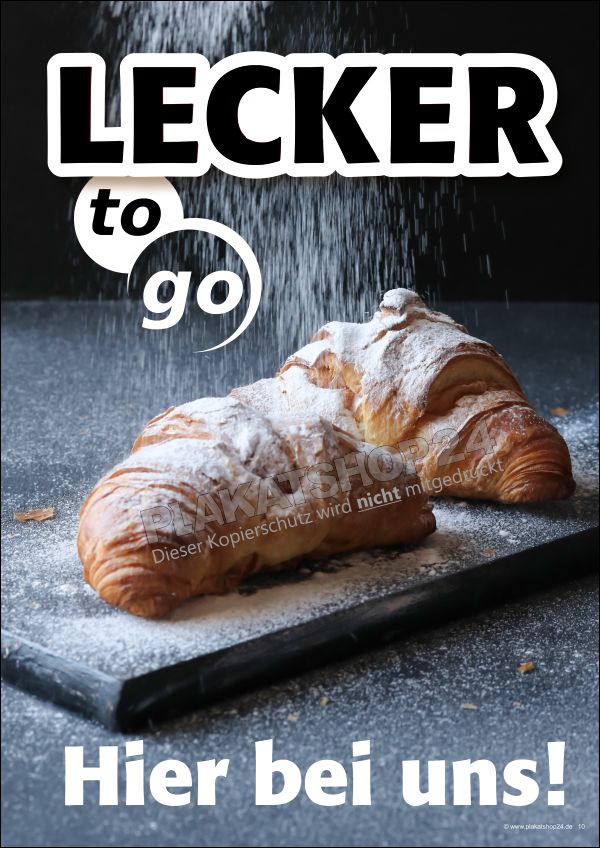Werbeplakat für süße Croissants Werbeplakat für süße Croissants
