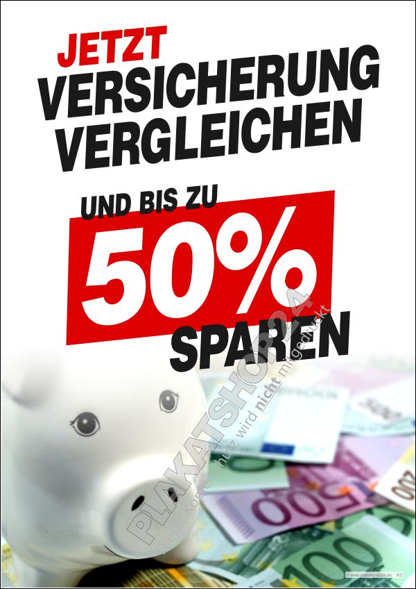 Werbeplakat für Versicherungsvergleich
