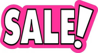 Pinker Sale-Aufkleber für die Reduziert-Aktion