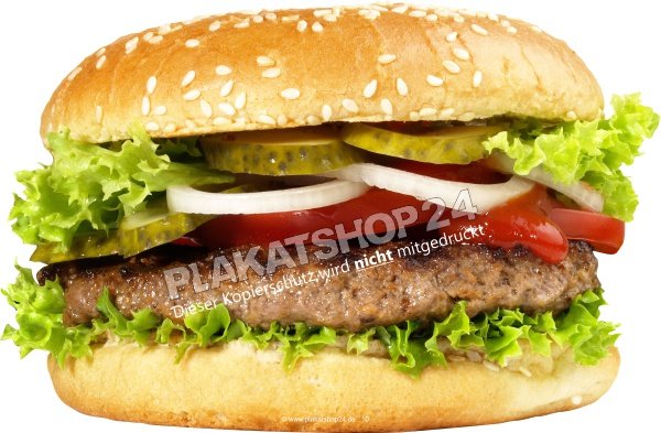 Werbeaufkleber Burger Gastronomie Imbiss