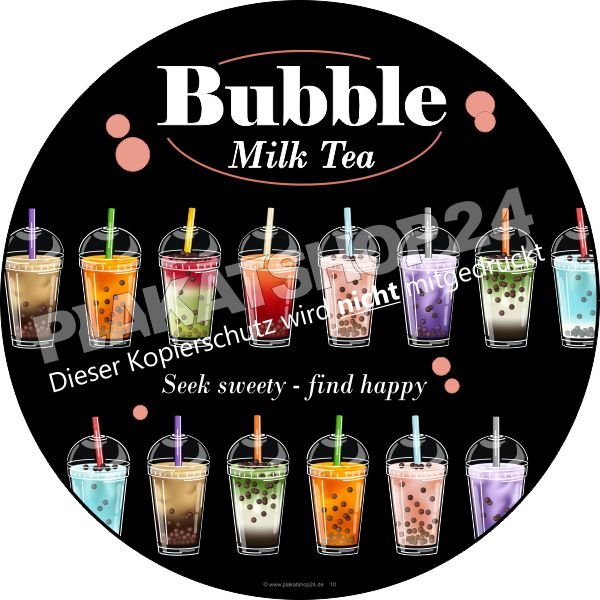 Werbeaufkleber Bubble-Milk-Tea