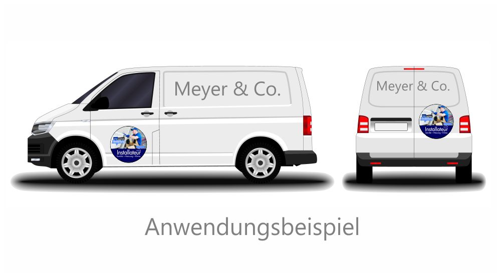 Aufkleber Installateur Sanitär Heizung Klima gesucht