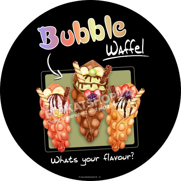 Schaufensterfolie Bubble-Waffeln