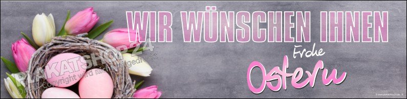 Fensterfolie für Osterwerbung lang