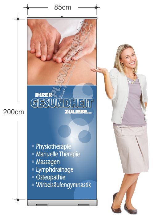 Rollupbanner Physiotherapie-Praxis