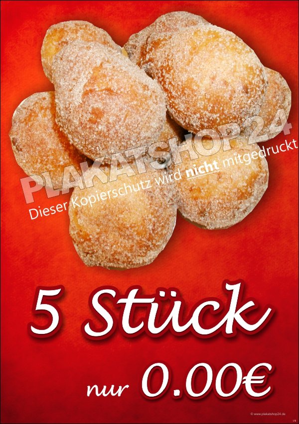 Angebotsplakat mit Preiseindruck für Quarkbällchen