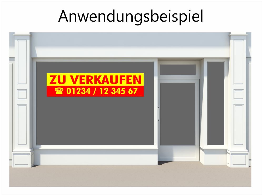 Schaufensterfolie zu verkaufen als selbstklebender Sticker Schaufensterfolie zu verkaufen als selbstklebender Sticker