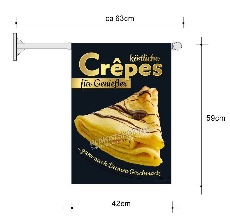 pfannkuchenfahne-crepes Crêpes-Fahne Pfannkuchen-Flagge