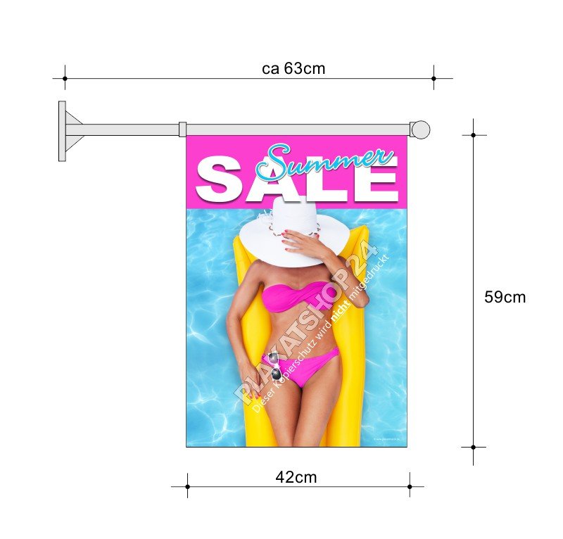 Sale-Flagge A2 für Aussenwerbung Sale-Verkauf