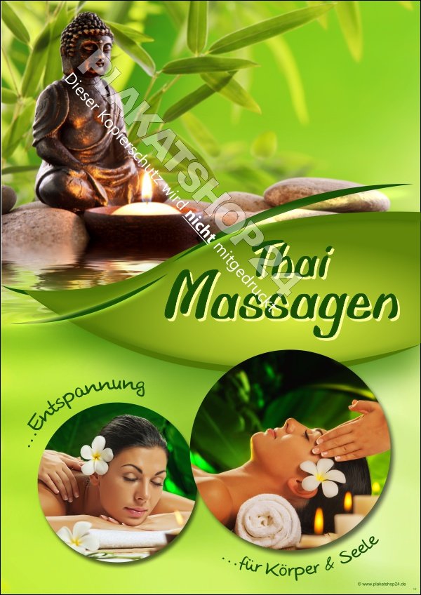 Thaimassageposter für Massagepraxis