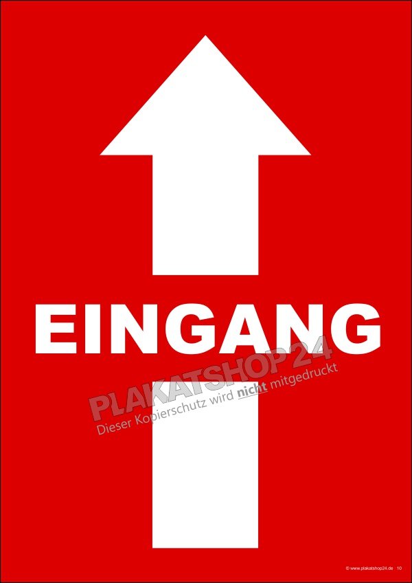 schild-eingang-mit-pfeil Schild (Plakat) EINGANG mit Richtungspfeil