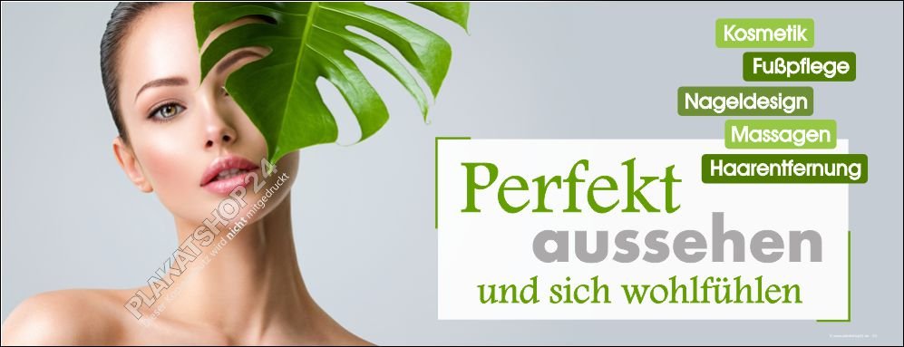 Kosmetik-Werbebanner Perfekt aussehen