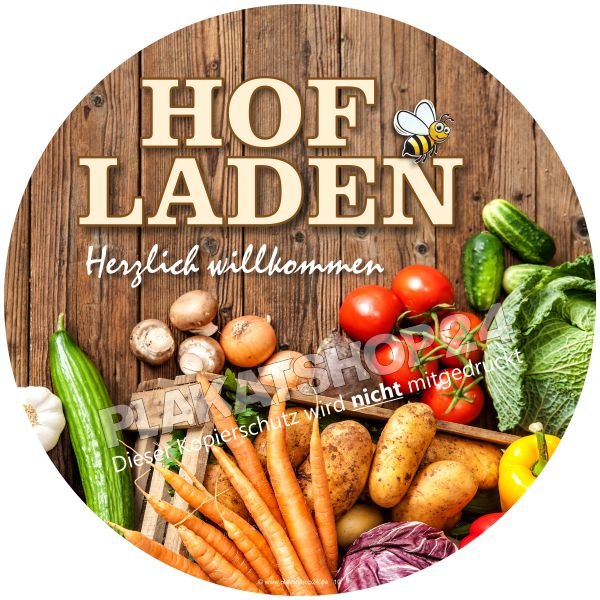 Werbeaufkleber Hofladen regionale Produkte