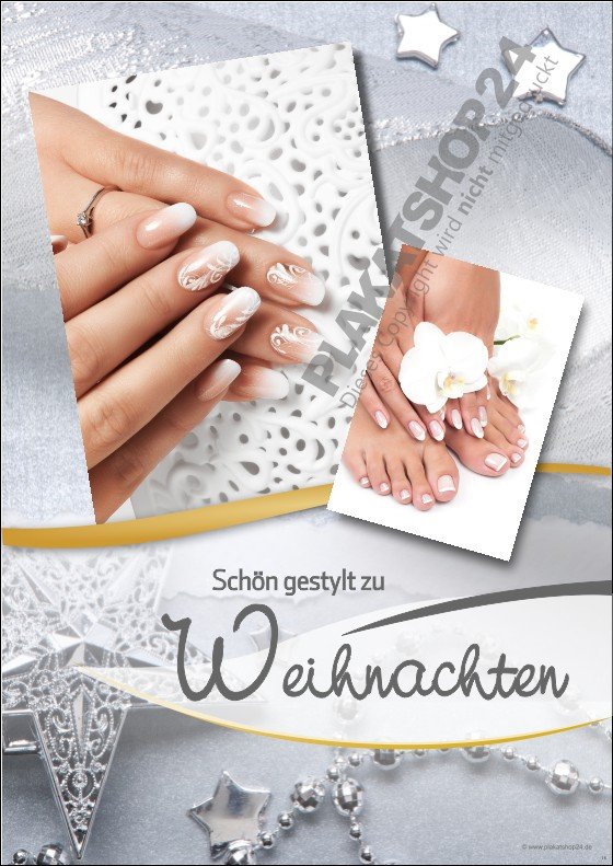 Nageldesign_Weihnachtsposter Poster Weihnachten Hand- und Fußpflege