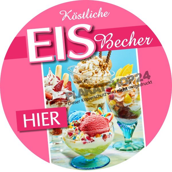 XA9020 Schaufensterfolie für Eisbecher-Werbung