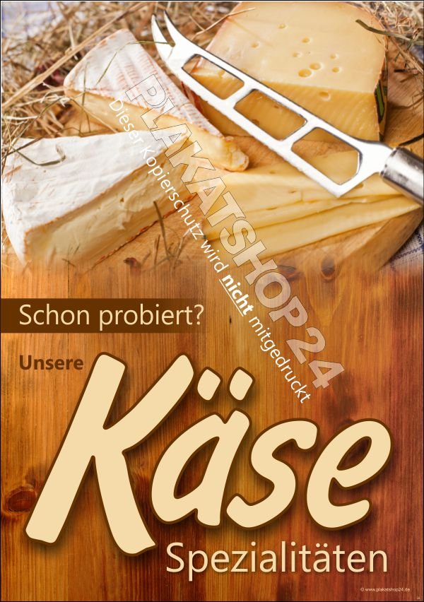 Käse-Werbeplakat