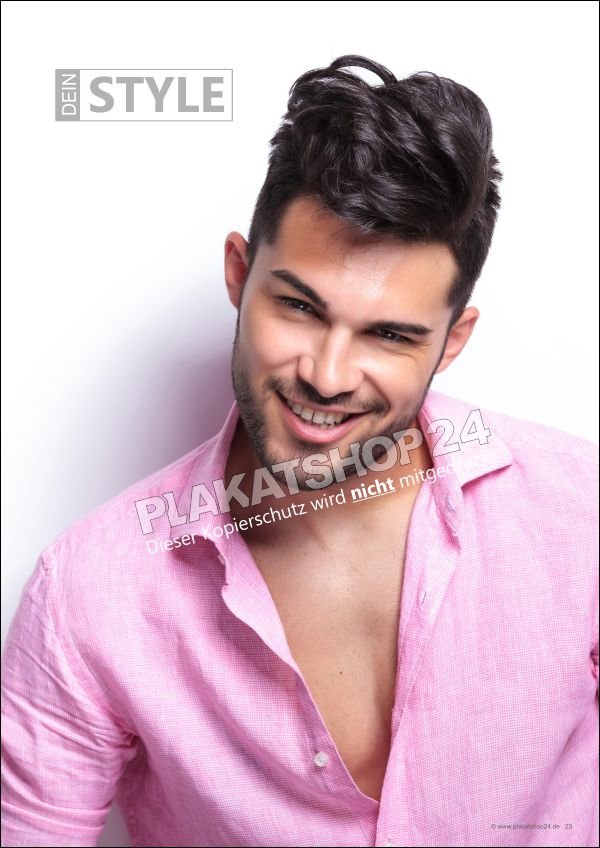 Frisurenplakat Schaufensterfront Salonräume