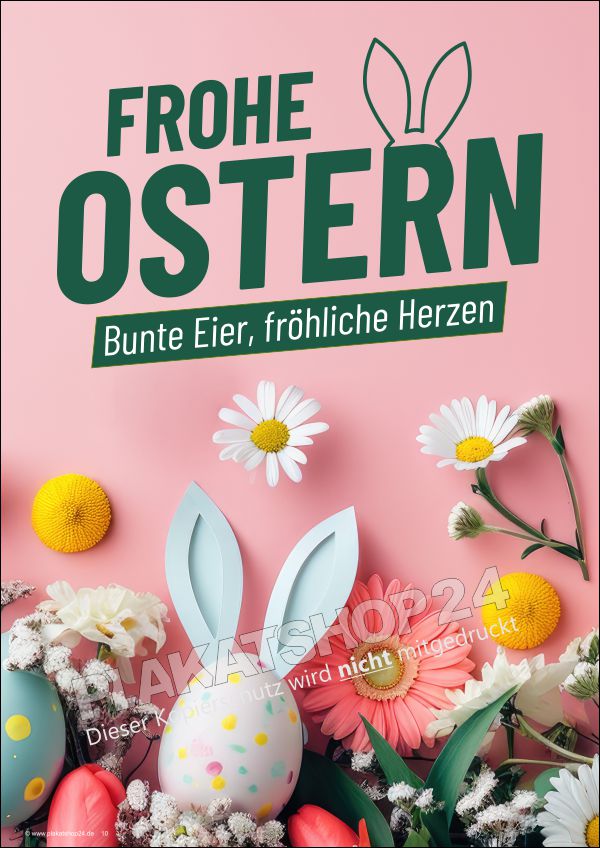 Plakat für die Osterdekoration im Geschäft