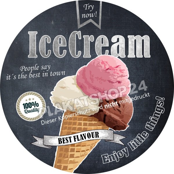 Klebefolie Eis im Vintage-Stil