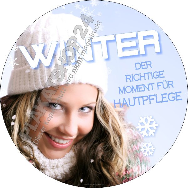 Hautpflege-Aufkleber für die Winterkosmetik