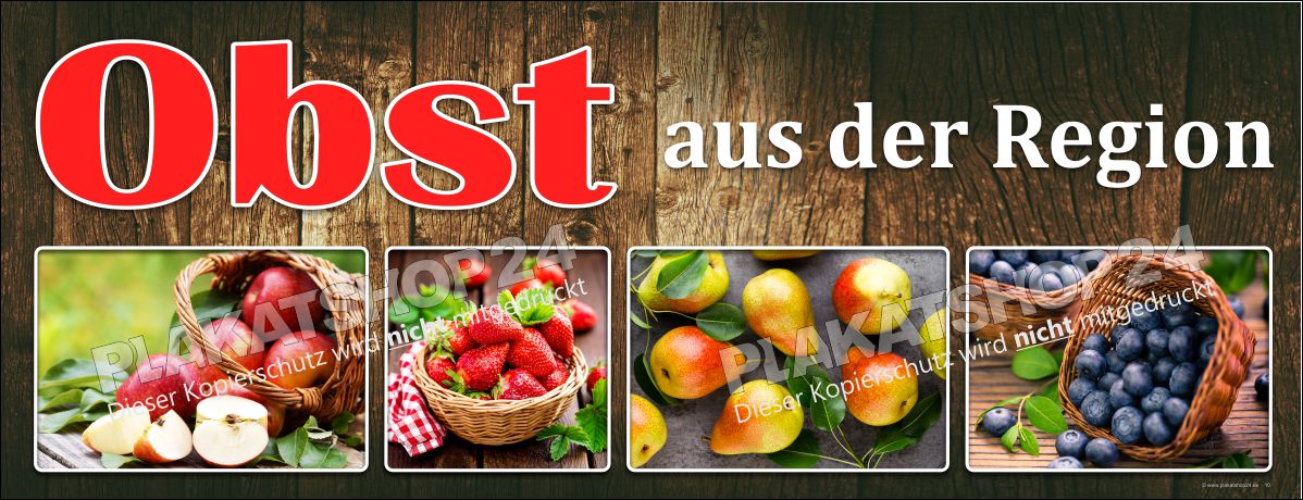 Werbebanner Obst aus der Region Werbebanner Obst aus der Region