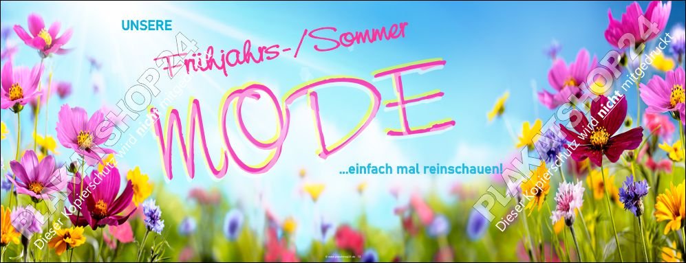 Schuhmodebanner Sommerdeko Schaufenster / Fassade