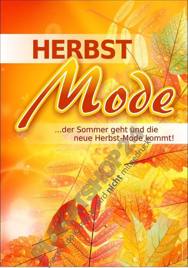 XA6954 Herbst-Poster für die neue Mode