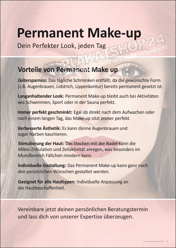 Infoplakat Permanent Make-up