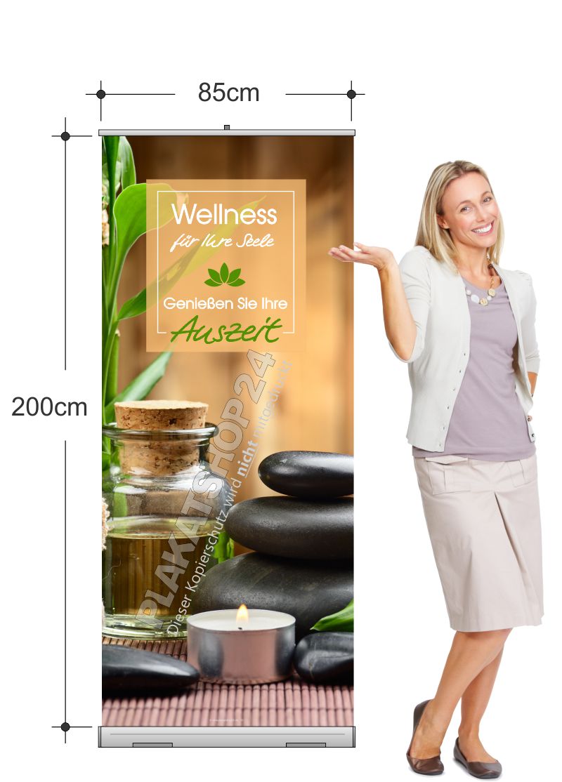Rollupbanner für Wellness-Anwendungen
