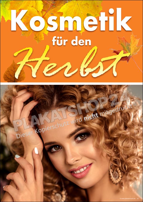 Poster Kosmetik für Herbstdeko im Kosmetiksalon