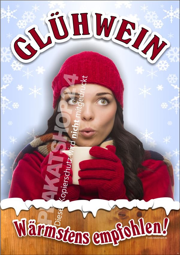 Glühwein-Plakat für Glühwein-Werbung