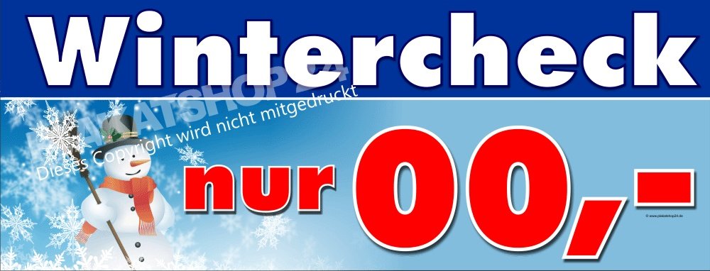 Banner Wintercheck für Werbung Kfz-Branche
