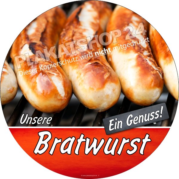 Bratwurst-Klebefolie für Imbissbetriebe