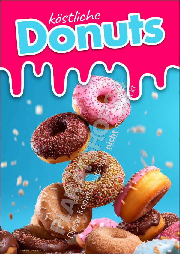 Plakat für Donut-Werbung Plakat für Donut-Werbung