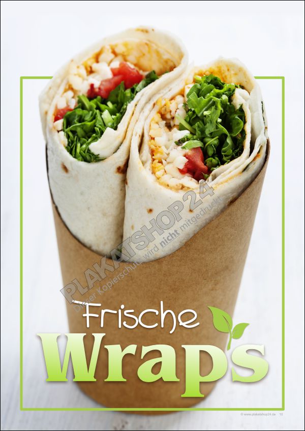 Plakat frische Wraps