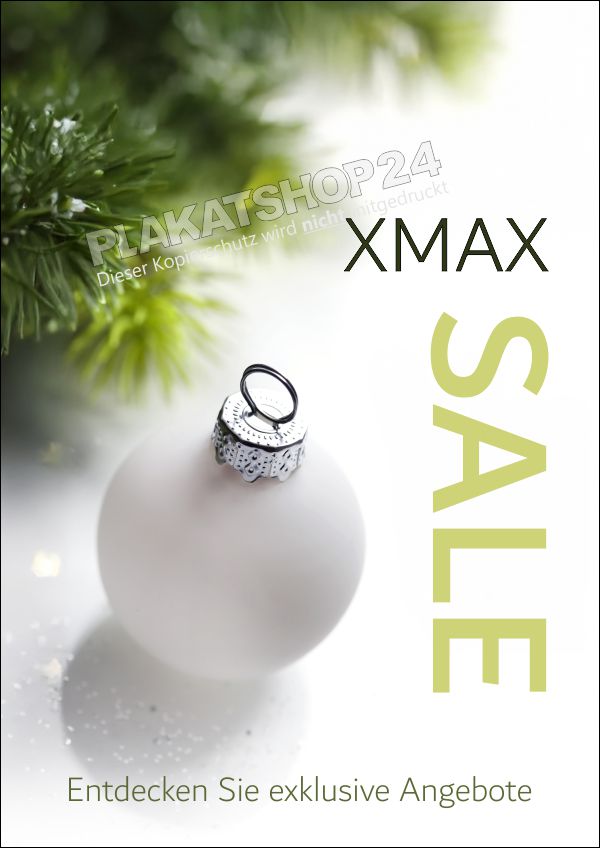 Plakatwerbung für XMAX Sale modern
