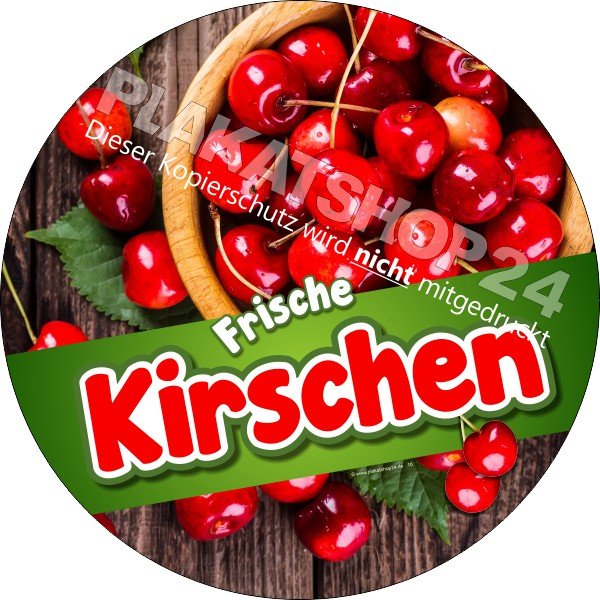 XA9080 Werbefolie für Obsthändler, Hofladen für den Kirschenverkauf