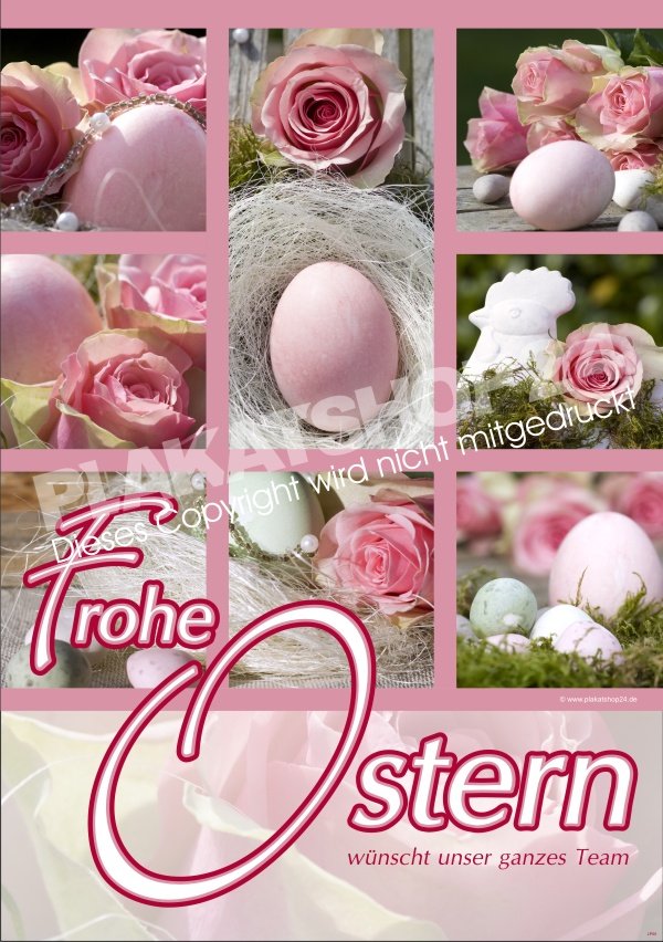 Schönes Oster-Plakat für die Oster-Dekoration
