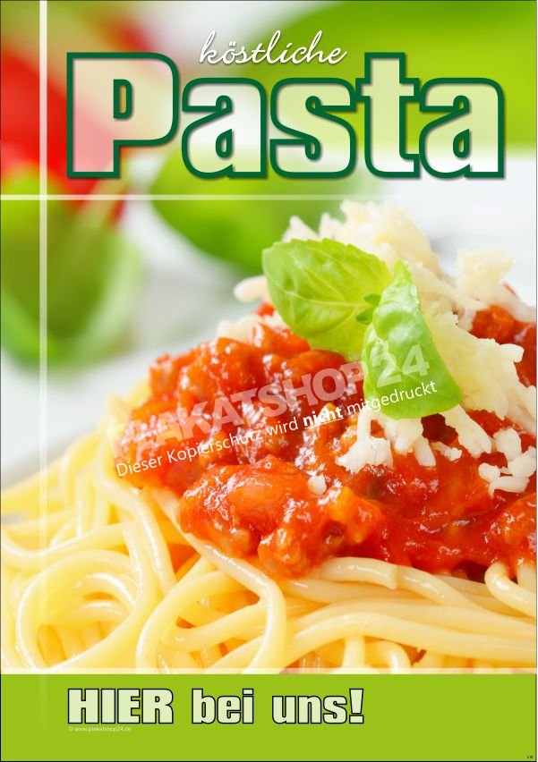 Gastro-Plakat für Pasta-Werbung