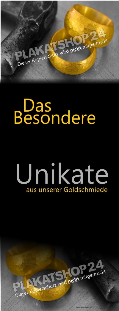 Werbebanner für Juwelier und Goldschmiede