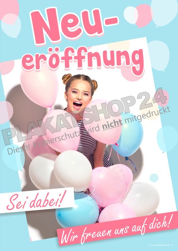 Werbeposter Geschäftseröffnung günstig