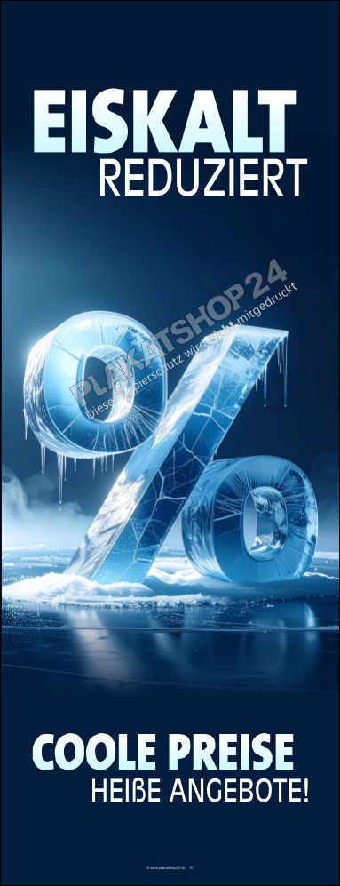 Werbebanner Wintersale Eiskalt reduziert